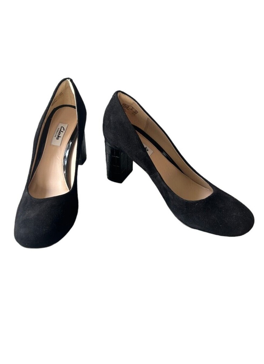 Suede Clarks Black Heel Buy Clarks Women Black Suede Embellished