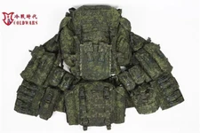 Russian Army Load Carrying Vest 6SH117 Ver.4 Mute Button MOLLE Pouches Camo EMR