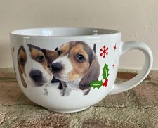 Artlist Collection The Dog Coffee Mug Christmas Beagles 4.5" Diameter