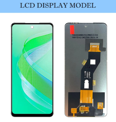 Black LCD Display Touch Screen Digitizer Assembly For Infinix Smart 8 Plus X6526