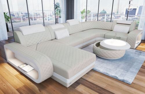 Divano soggiorno divano ad angolo moderno Berlino a forma di U Chesterfield divano LED ottomano