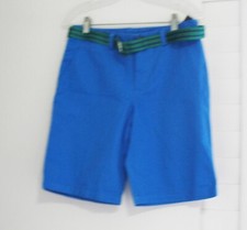 Polo Ralph Lauren Big Boys Cotton Chino Shorts with Belt Jewel Blue Sz 14 - NWT