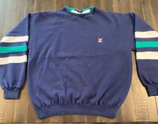 Vintage Gant Embroidered Nautical Blue Crewneck Sweatshirt XL Great Condition