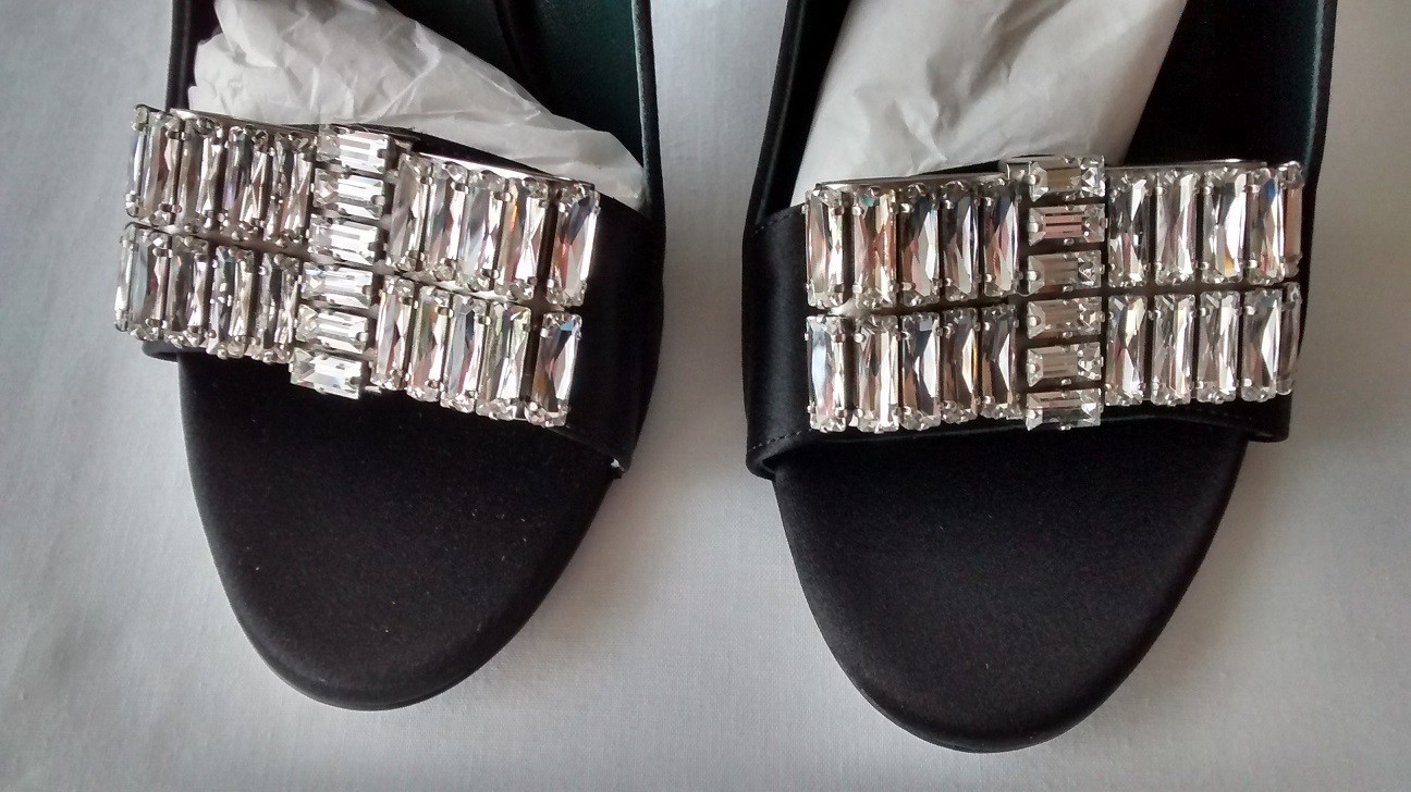 MULBERRY SATIN & CRYSTAL BOW WOMENS SANDAL Size 36 STYLE MB27033 RRP£590 - BNWT image 5