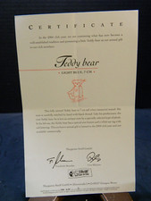 Steiff Teddy Bear Light Blue 7cm Certificate Of Authenticity Excellent Condition