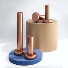 40pcs M4 round head copper rivets pan brass solid percussion rivet GB867