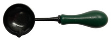 Larger-size non-stick Wax Melting Spoon with wood on end of handle, 4 1/8" long