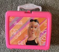 Pink Barbie Thermos Lunchbox 05-004-2672 2004 2004 Mattel w/ Handle Nice