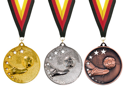 Medaillen-Set: Fußball mit Beschriftung Perfektes Geschenk! 5-10-15-20 Stück