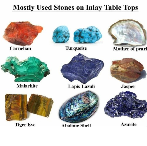 Mesa de comedor rectangular lapislázuli piedra aleatoria hecha a medida muebles para el hogar decoración - Imagen 7 de 8