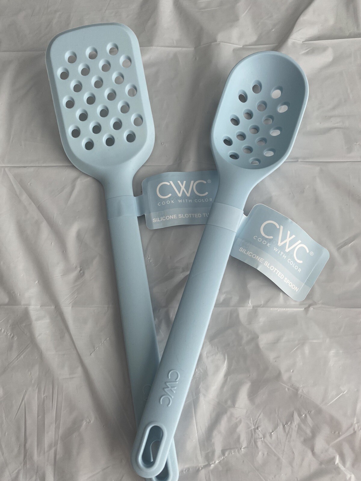 CWC Silicone Kitchen Utensils 2 Pieces Blue New
