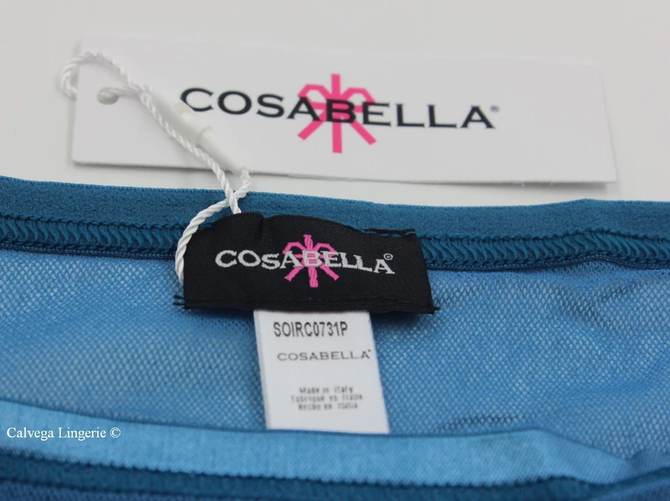 Pantalones cortos de malla "Soire Confidence" COSABELLA SOIRC0731P NUEVOS CON ETIQUETAS, azul Italia, Plus Foto 3 de 4