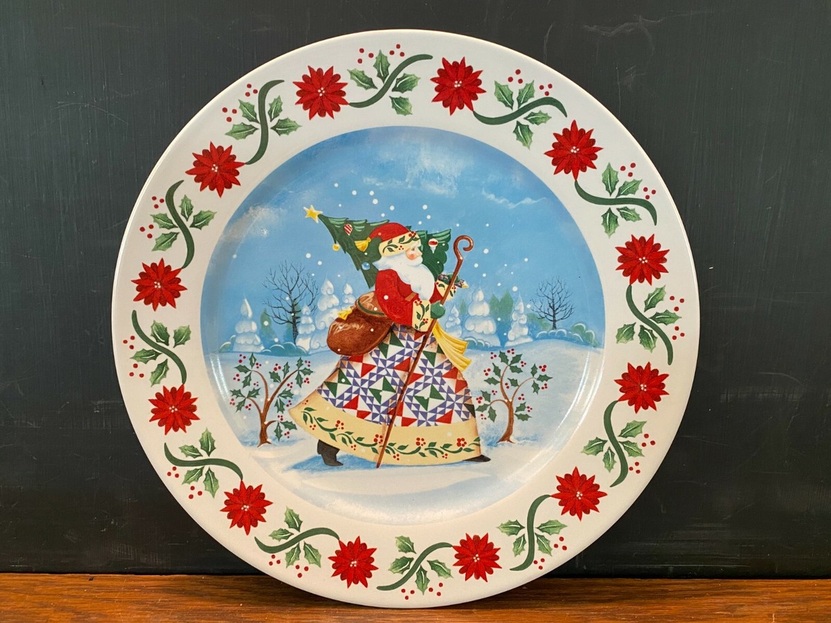 Jim Shore Heartwood Creek Christmas Decor Plate 2003 Santa Claus w