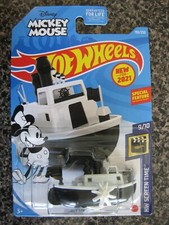 2021 HOT WHEELS SCREEN TIME DISNEY MICKEY MOUSE STEAMBOAT 9/10