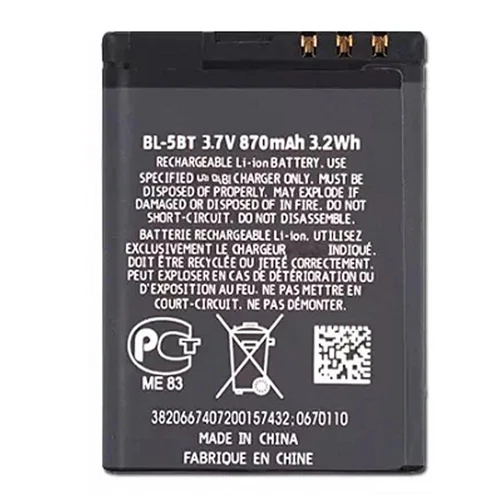 For Nokia BL-5BT Li-Ion Battery Pack 3.7 Volt 800 mAh for Classic 2600 Cellphone - Picture 3 of 4