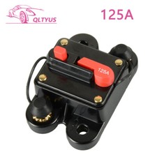 125AMP Circuit Breaker with Manual Reset Fuse Holder for Car Audio 12V-48V DC