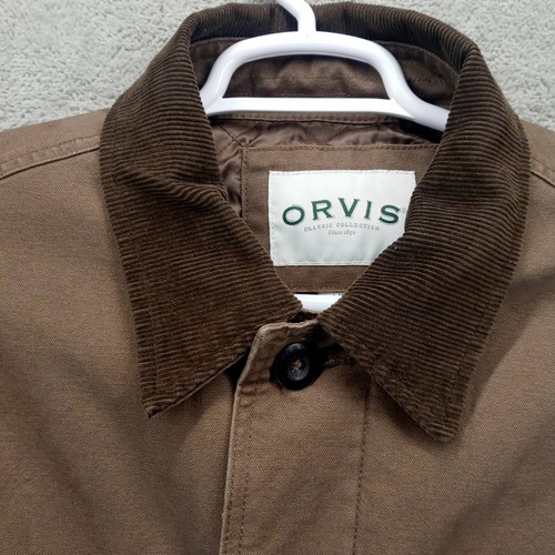 Vintage Orvis Field Jacket Chore Coat Brown Size Mens Large Quilt Lined - Picture 22 of 22
