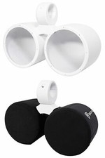 Rockville DMAC80W Dual 8" White Aluminum Wakeboard Tower Speaker Pods Covers
