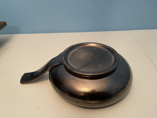 Manico piatto casseruola vintage ala rossa bronzo loto rivestimento MCM panettiere 1,25 quarti - Foto 9 di 24