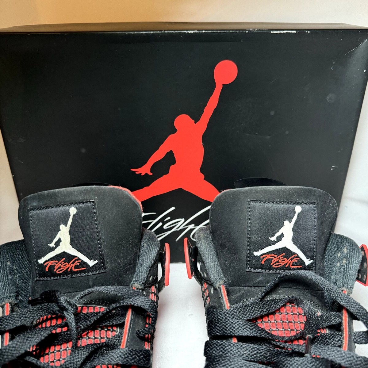 Nike Air Jordan 4 ブラック/レッド Nike Air Jordan 4 IV Crimson 'Red Thunder' CT8527-016 Men's Size