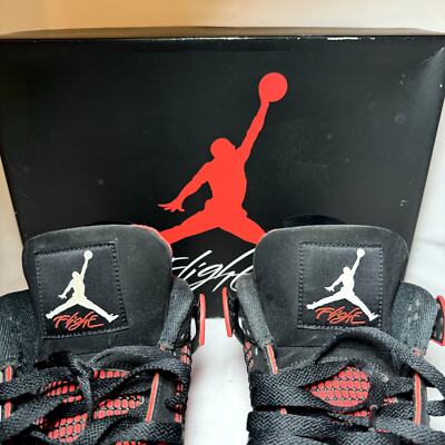 Size 9.5 - Nike Air Jordan 4 Retro Red Thunder Men's Shoes - Ships