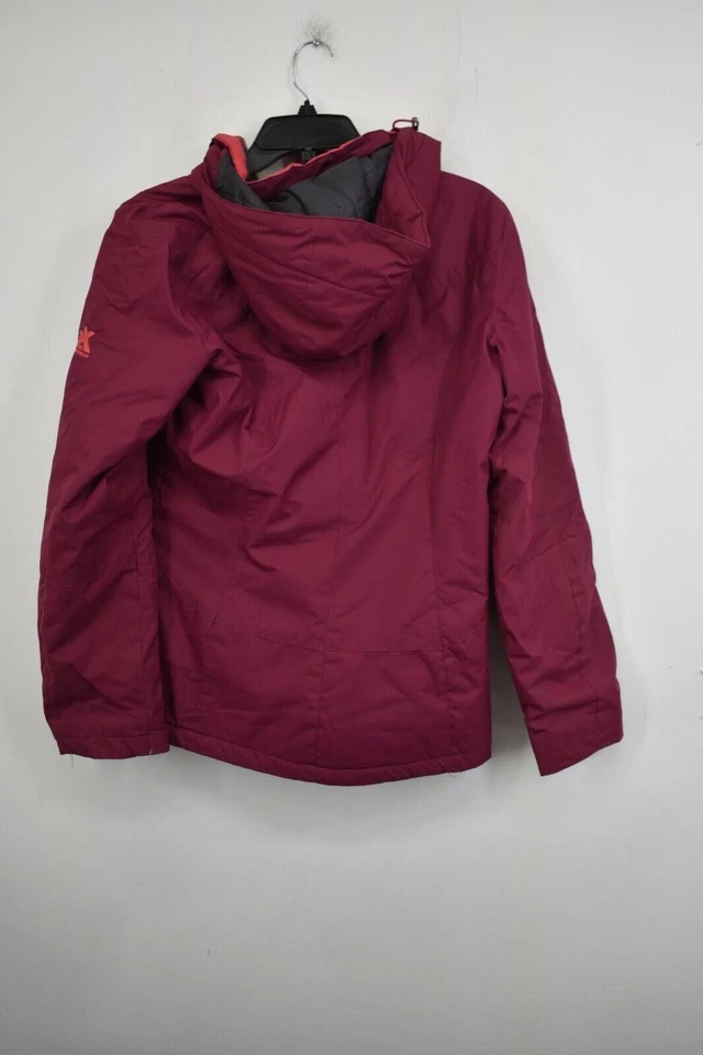 Abrigo Atlético de Invierno Zeroxposur Niñas Magenta Cremallera Frontal Con Capucha Cremallera Bolsillos S Foto 2 de 4