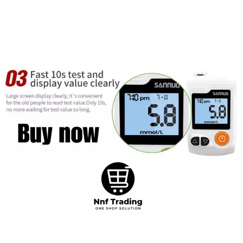 Sinocare GA-3 Blood Glucose Monitor Glucometer Sugar Tester Kit for Diabetes - Picture 9 of 12