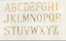 75MM (3Inch) Brass Home 26 Brass Polish Gold Alphabet Letters AtoZ Wall Mounted