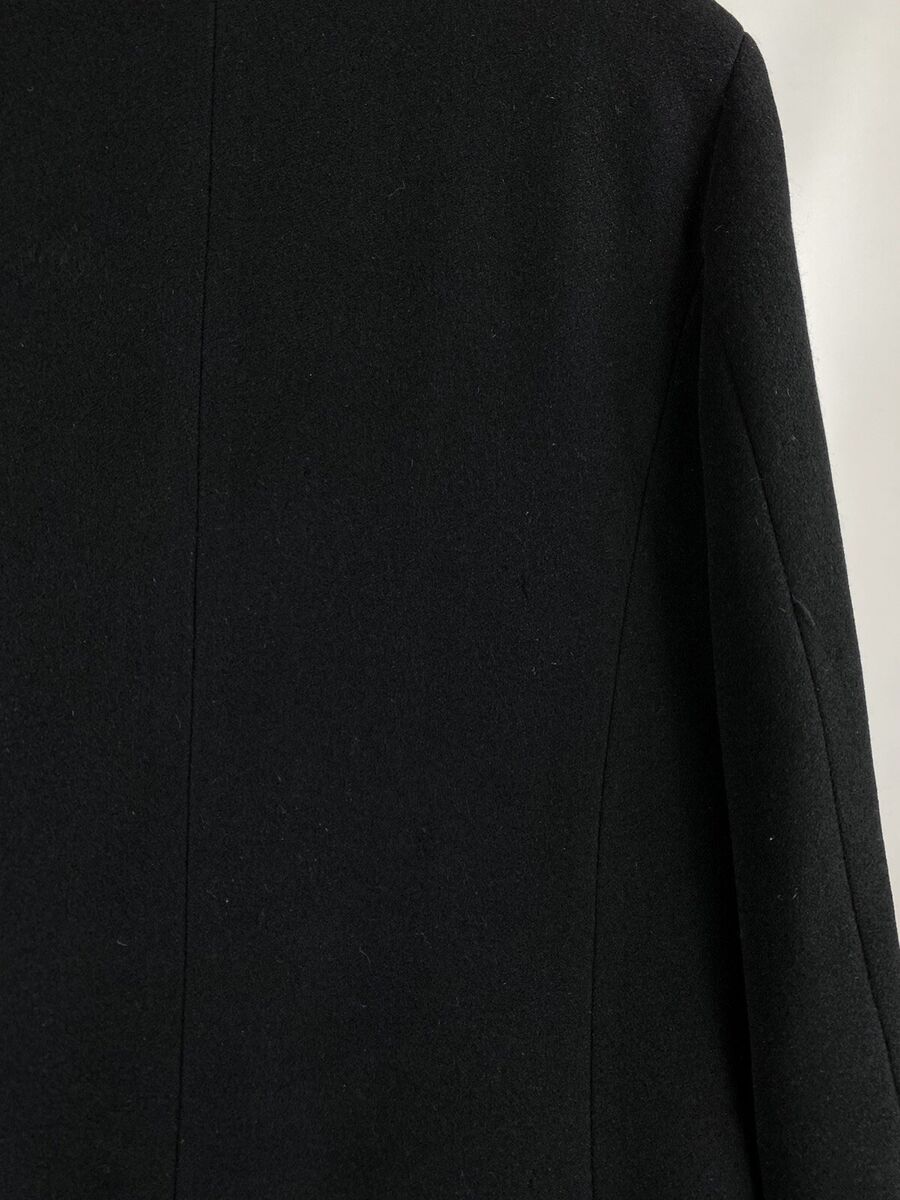 Versus Gianni Versace Vintage Black Wool Long Button Coat Versus Gianni Versace Vintage Black Wool Long Button Coat