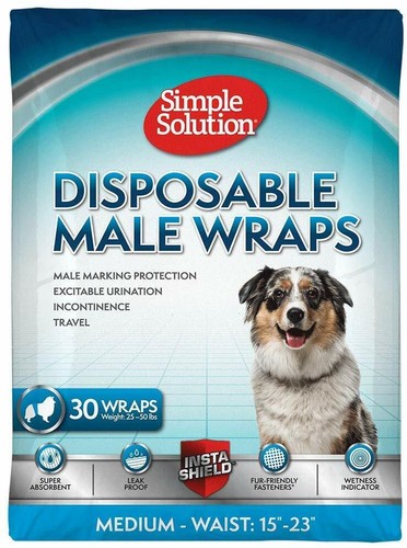 Pañales desechables para perros súper absorbentes a prueba de fugas aptos para perros machos, 30 envolturas - Imagen 15 de 16