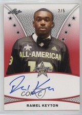 2019 Leaf Metal US Army All-American Bowl Tour Red 2/5 Ramel Keyton Auto 0b2