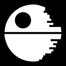 Star Wars Death Star Decal Sticker White Die Cut Vinyl