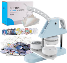 58Mm Button Maker Machine - 2.25Inch 100Pcs Pin Badge Press Machine with 6PCS Ir