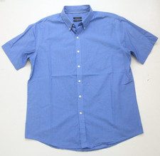 XL Van Heusen Blue Men's Classic Fit Dress Shirt Button Up Short Sleeve 1294