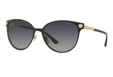 Versace VE2225 OVE2225 Pilot Sunglasses Pale Gold Light Grey Mirror Silver 60mm
