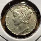 1944-D 10C FB Mercury Dime, Silver. Uncirculated Full Bands