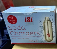 10x 8.4 grams ISI CO2 Steel Soda Siphon Chargers Seltzer Drinks More Fizz