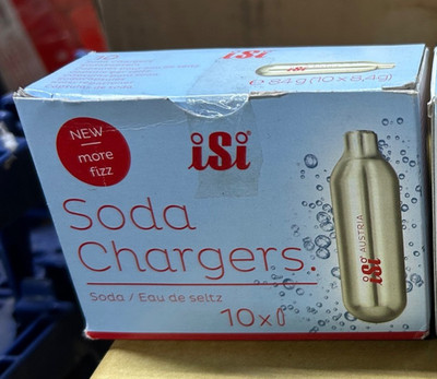 10x 8.4 grams ISI CO2 Steel Soda Siphon Chargers Seltzer Drinks More Fizz