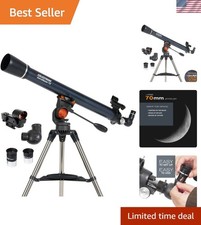 Telescope Beginner Refractor 70MM Optics Altazimuth Mount Tripod Starfinder