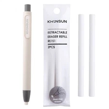 Pressing Pencil Eraser Pen Stationery Retractable Rubber stick Pen Shape Erasers