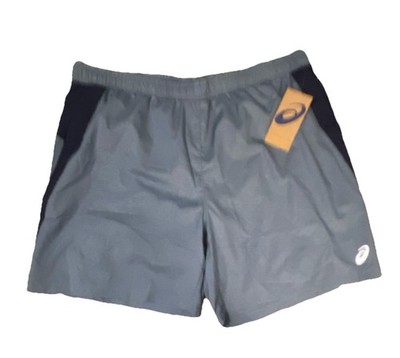 ASICS M 7IN PR Lyte Short 2.0 Gray Black 2XL Athletic Lightweight Pockets