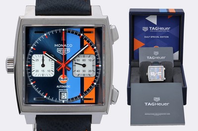 Tag Heuer Monaco CAW211R Gulf Edition 39mm Stainless Steel Watch