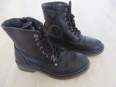Schicke Leder Boots Schuhe der Marke BULLBOXER in Gr.33 Schwarz