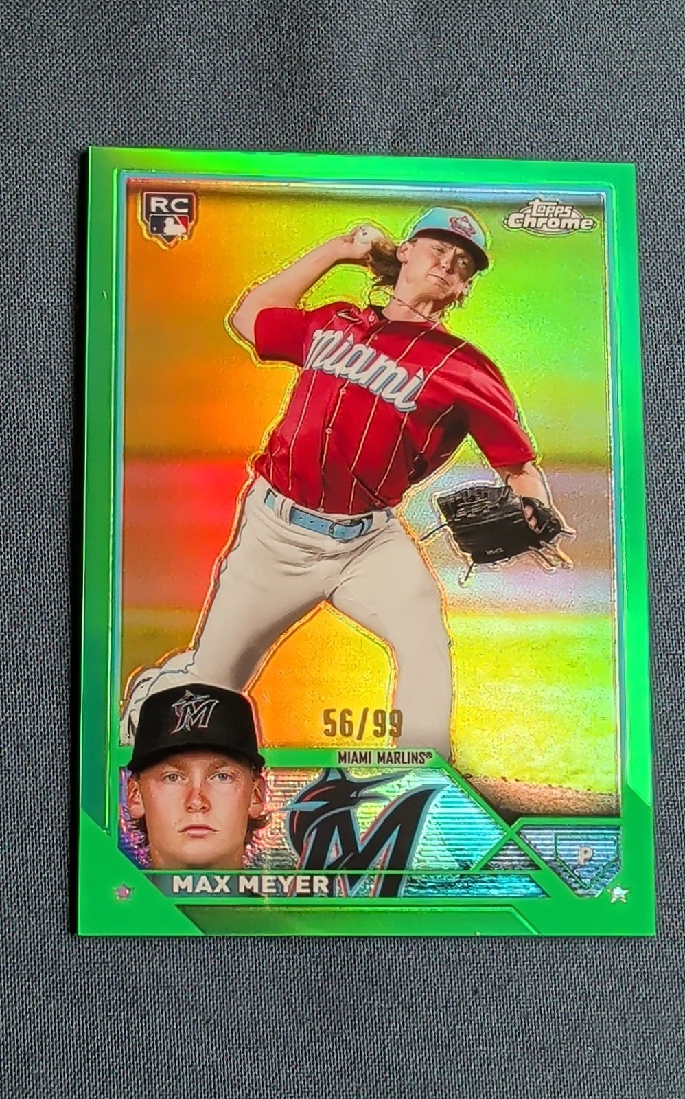 2023 Topps Chrome - Max Meyer #104 Green Refractor /99 (RC)