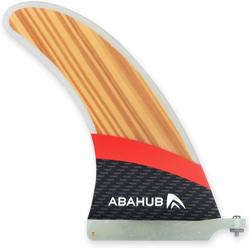 No-Tool 9 Inch SUP Fin: Fiberglass with Teak Veneer for Ultimate Performance - Picture 3 of 10