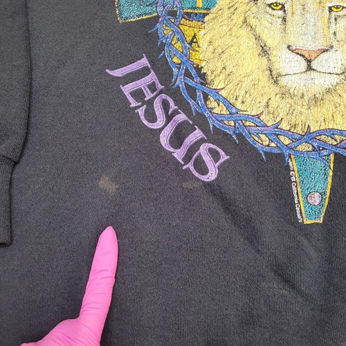 Sudadera cristiana vintage 1992 King-of-Kings para mujer XL 22x25 - Imagen 3 de 14