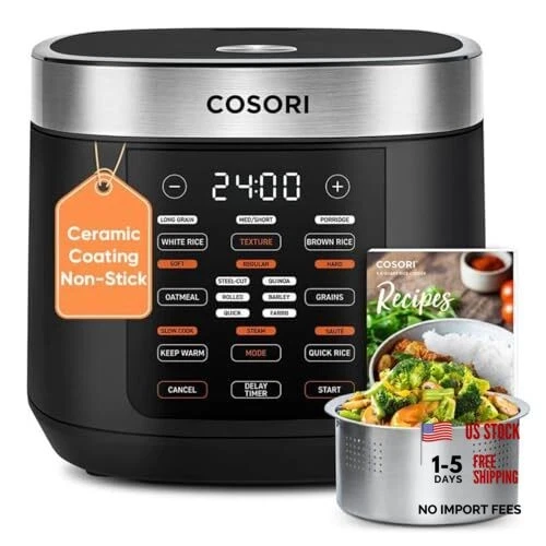 COSORI 10 Cup, 24h Keep Warm, Non-stick Ceramic Inner Pot, 18 Rice Cooker