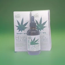 2 X Count Natural Therapy Hemp Tea Tree relaxing & refreshing body oil 4 FL.Oz