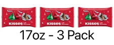HERSHEY'S Kisses Milk Chocolate Christmas Candy, 17oz - 3 Pack