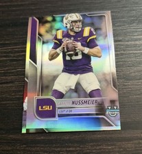 2025 Bowman U Chrome Garrett Nussmeier Refractor LSU Tigers RC (Miscut Card)